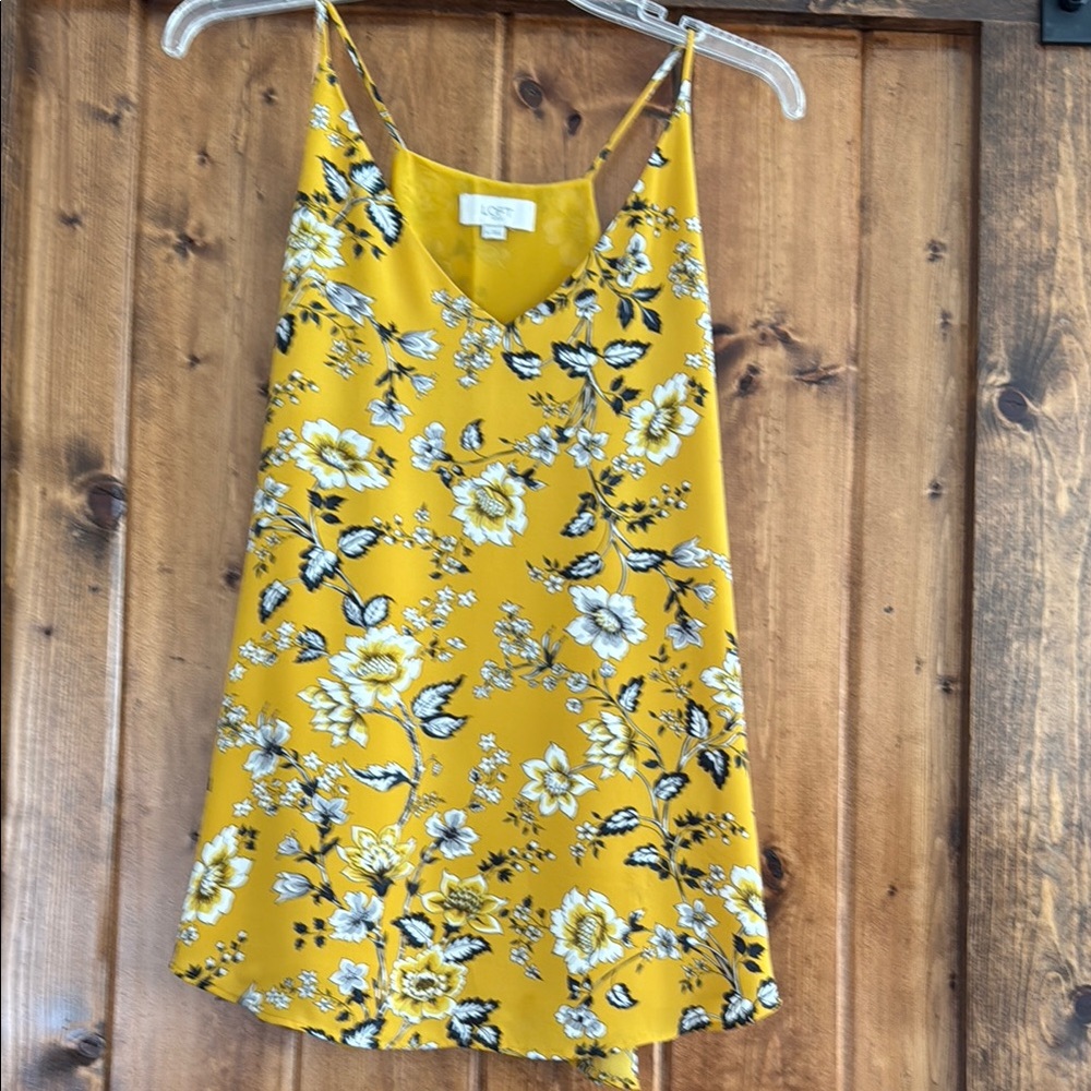 LOFT Yellow Sleeveless Camisole Top